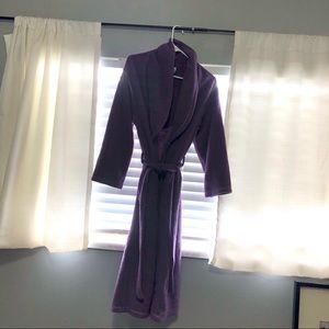 Purple fluffy robe